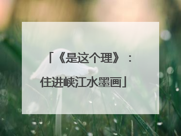 《是这个理》：住进峡江水墨画