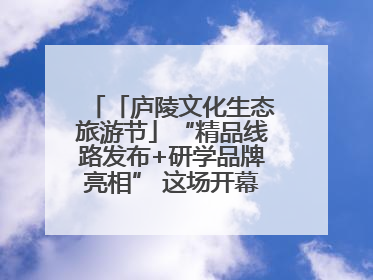 「庐陵文化生态旅游节」“精品线路发布+研学品牌亮相” 这场开幕式亮点纷呈！