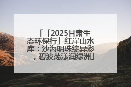 「2025甘肃生态环保行」红崖山水库：沙海明珠绽异彩，碧波荡漾润绿洲