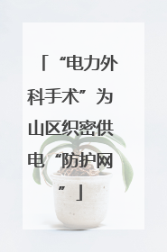“电力外科手术”为山区织密供电“防护网”