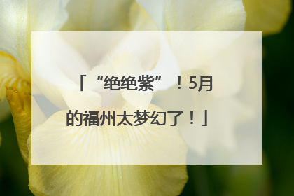 “绝绝紫”！5月的福州太梦幻了！