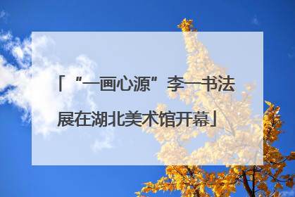 “一画心源”李一书法展在湖北美术馆开幕