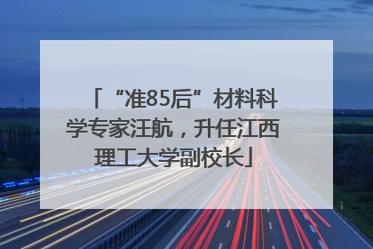 “准85后”材料科学专家汪航，升任江西理工大学副校长