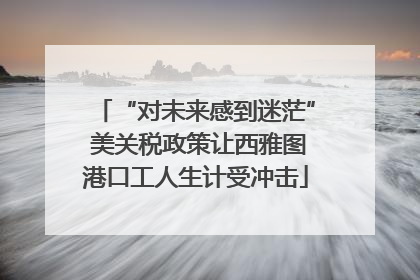 “对未来感到迷茫” 美关税政策让西雅图港口工人生计受冲击