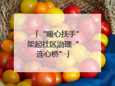 “暖心扶手”架起社区治理“连心桥”