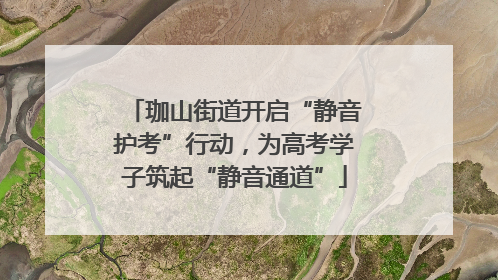 珈山街道开启“静音护考”行动，为高考学子筑起“静音通道”