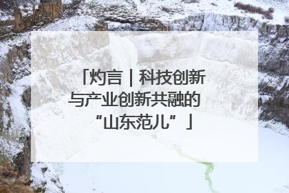 灼言｜科技创新与产业创新共融的“山东范儿”