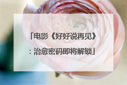 电影《好好说再见》：治愈密码即将解锁