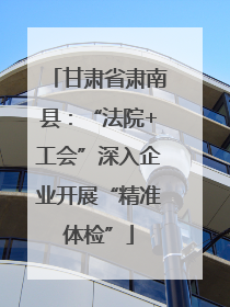 甘肃省肃南县：“法院+工会”深入企业开展“精准体检”