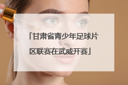 甘肃省青少年足球片区联赛在武威开赛