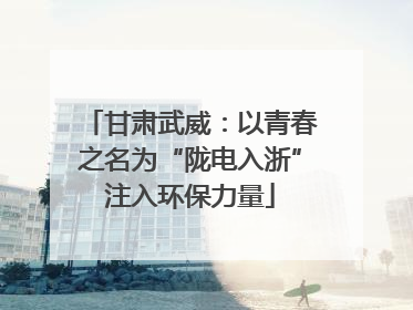 甘肃武威：以青春之名为“陇电入浙”注入环保力量