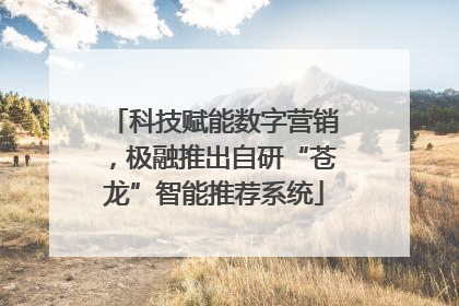 科技赋能数字营销，极融推出自研“苍龙”智能推荐系统
