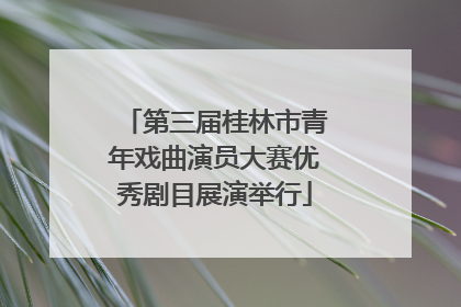 第三届桂林市青年戏曲演员大赛优秀剧目展演举行