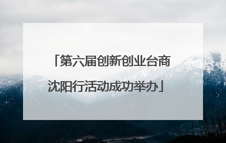 第六届创新创业台商沈阳行活动成功举办