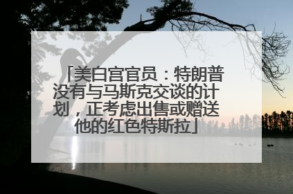 美白宫官员：特朗普没有与马斯克交谈的计划，正考虑出售或赠送他的红色特斯拉