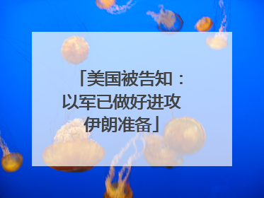 美国被告知：以军已做好进攻伊朗准备