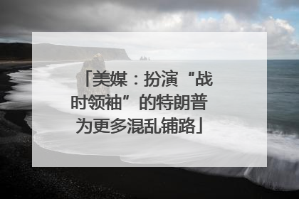 美媒：扮演“战时领袖”的特朗普为更多混乱铺路