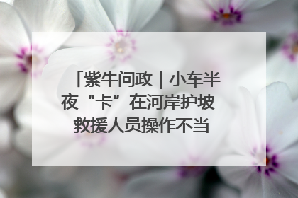 紫牛问政｜小车半夜“卡”在河岸护坡 救援人员操作不当致小车翻下河，然后直接走人了