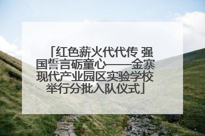 红色薪火代代传 强国誓言砺童心——金寨现代产业园区实验学校举行分批入队仪式
