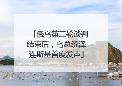 俄乌第二轮谈判结束后，乌总统泽连斯基首度发声