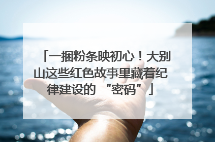 一捆粉条映初心！大别山这些红色故事里藏着纪律建设的 “密码”