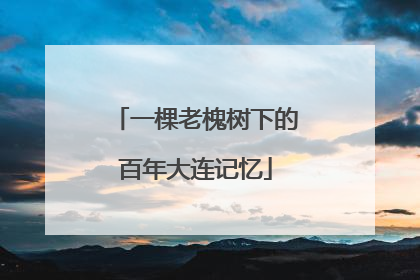 一棵老槐树下的百年大连记忆