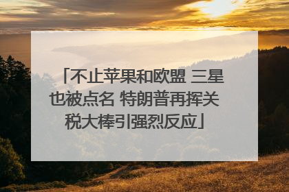 不止苹果和欧盟 三星也被点名 特朗普再挥关税大棒引强烈反应