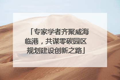 专家学者齐聚威海临港，共谋零碳园区规划建设创新之路