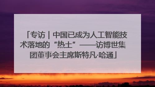 专访｜中国已成为人工智能技术落地的“热土”——访博世集团董事会主席斯特凡·哈通