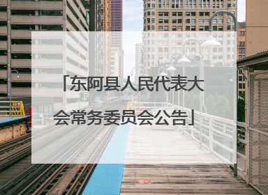 东阿县人民代表大会常务委员会公告
