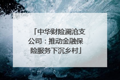 中华财险澜沧支公司：推动金融保险服务下沉乡村