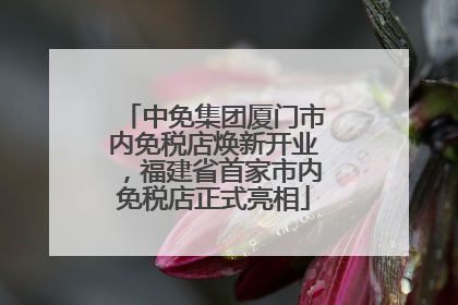 中免集团厦门市内免税店焕新开业，福建省首家市内免税店正式亮相