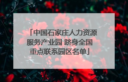 中国石家庄人力资源服务产业园 跻身全国重点联系园区名单