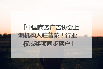 中国商务广告协会上海机构入驻普陀！行业权威奖项同步落户