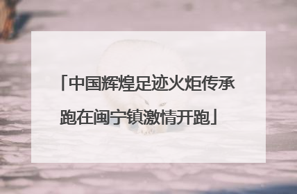 中国辉煌足迹火炬传承跑在闽宁镇激情开跑