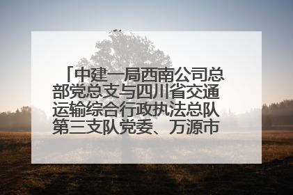 中建一局西南公司总部党总支与四川省交通运输综合行政执法总队第三支队党委、万源市草坝镇莲花院村党支部开展党建联建