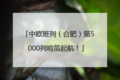 中欧班列（合肥）第5000列鸣笛起航！