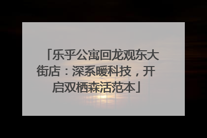 乐乎公寓回龙观东大街店：深系暖科技，开启双栖森活范本