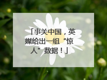 事关中国，英媒给出一组“惊人”数据！