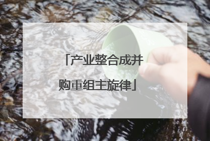 产业整合成并购重组主旋律