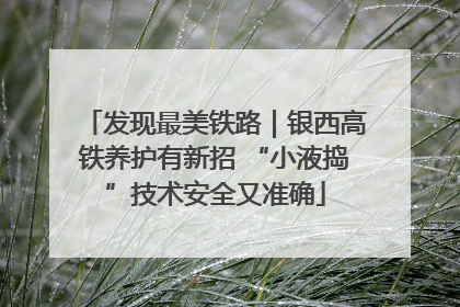 发现最美铁路｜银西高铁养护有新招 “小液捣”技术安全又准确