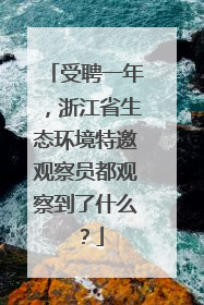 受聘一年，浙江省生态环境特邀观察员都观察到了什么？