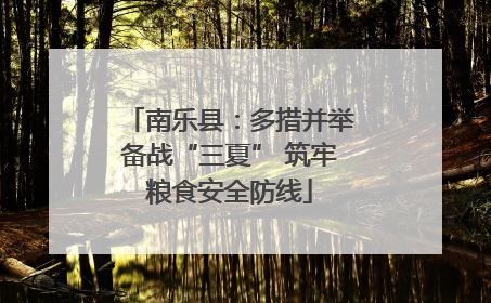 南乐县：多措并举备战“三夏” 筑牢粮食安全防线