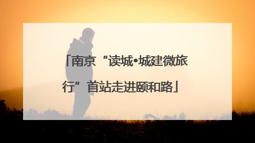 南京“读城•城建微旅行”首站走进颐和路