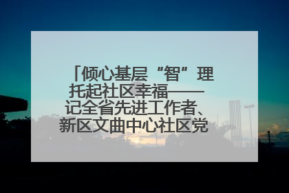 倾心基层“智”理 托起社区幸福——记全省先进工作者、新区文曲中心社区党委书记董世弘