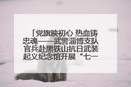 党旗映初心 热血铸忠魂——武警淄博支队官兵赴黑铁山抗日武装起义纪念馆开展“七一”主题党日活动