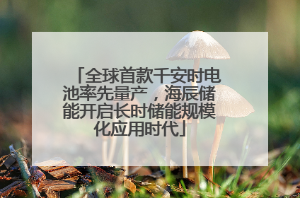 全球首款千安时电池率先量产，海辰储能开启长时储能规模化应用时代
