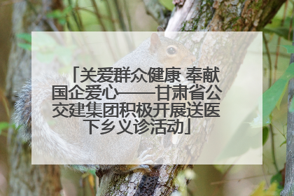 关爱群众健康 奉献国企爱心——甘肃省公交建集团积极开展送医下乡义诊活动