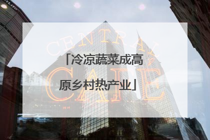 冷凉蔬菜成高原乡村热产业