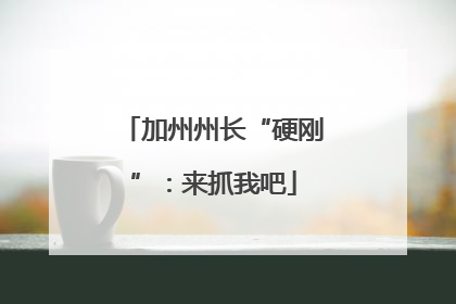 加州州长“硬刚”：来抓我吧